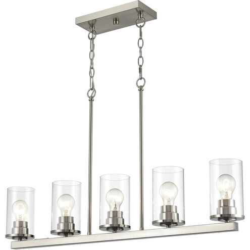 Verlana 5 Light 35 inch Brushed Nickel Chandelier Ceiling Light